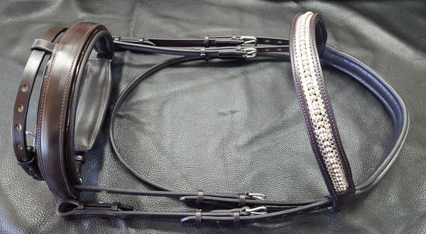 Dressage Bridle Diamante and Pearl Browband